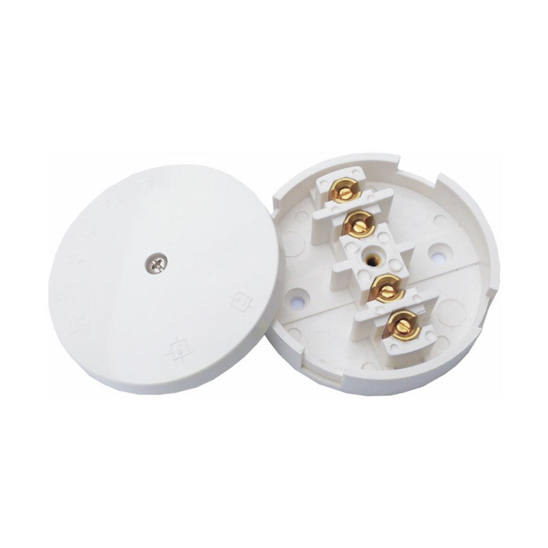Securlec 4 Way Terminal Junction Box White - 20 Amp