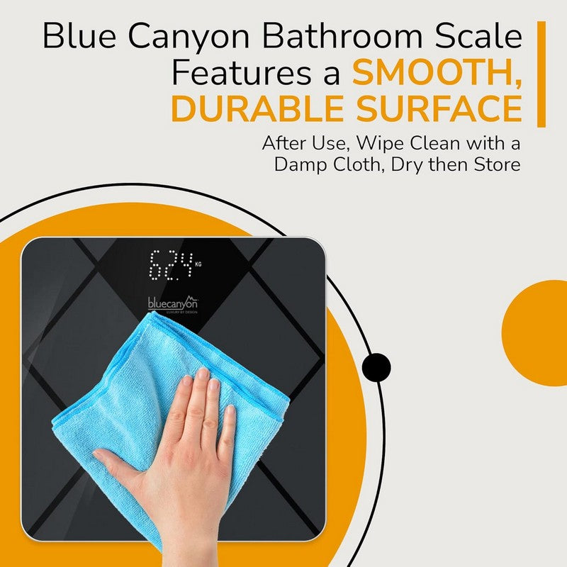 Blue Canyon Diamond Design White Display Digital Scale - Max 180kg