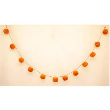 Velvet Pumpkin Garland 180cm - Seasonal >> Autumn >> Garland