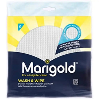 Vileda Marigold Wash & Wipe Microfibre Kitchen Cloth - 2