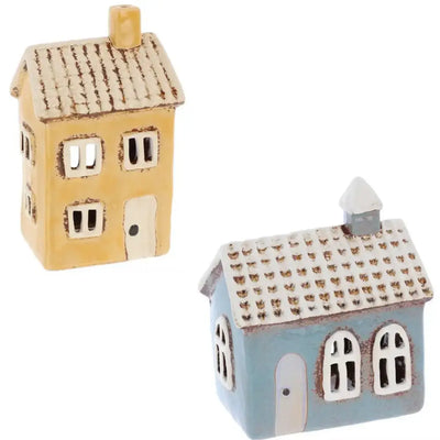 Village Pottery Tiled House Tealights - 2 Designs
