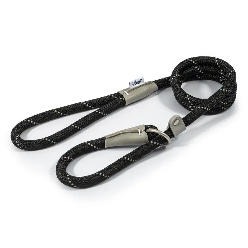 Viva Rope Slip Lead Black 12mm X 1.5m - Pet Supplies