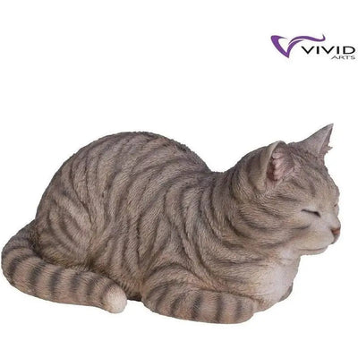 Vivid Arts Real Life Frost Resistant Dreaming Cat Tabby - B