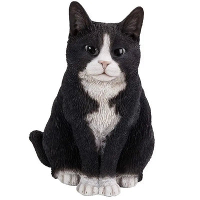 Vivid Arts Real Life Sitting Cat Black / White B Decorative
