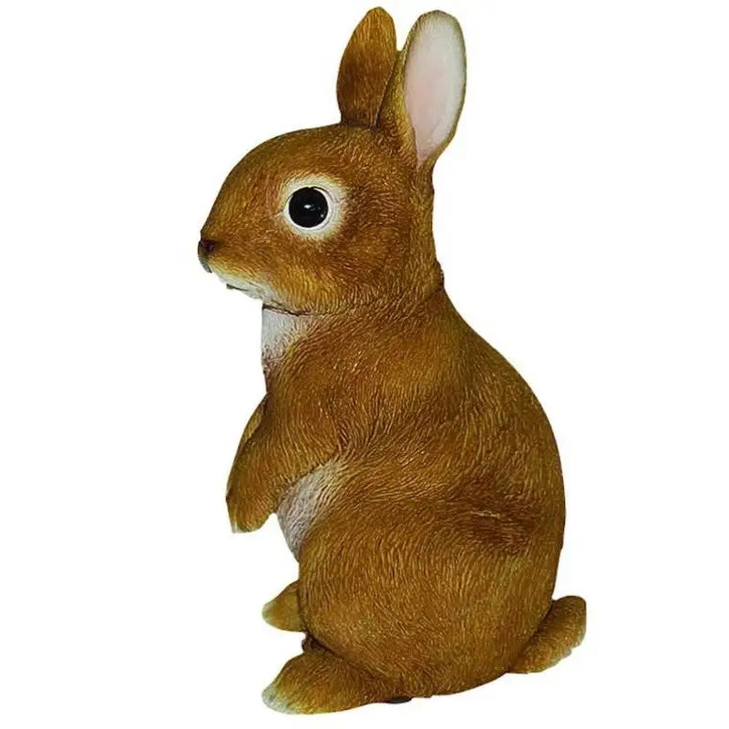 Vivid Arts Young Rabbit Real Life Resin Decorative Indoor/outdoor ...
