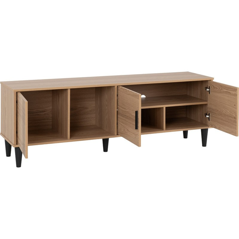 Tessa Natural Oak Effect TV Cabinet - 1924 x 459 x 115mm