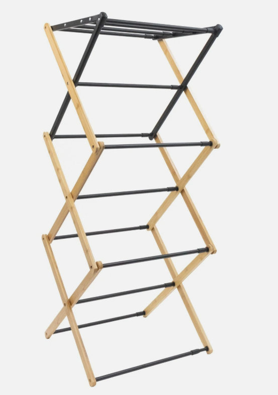 JVL Extendable Bamboo 3 Tier Airer 8m