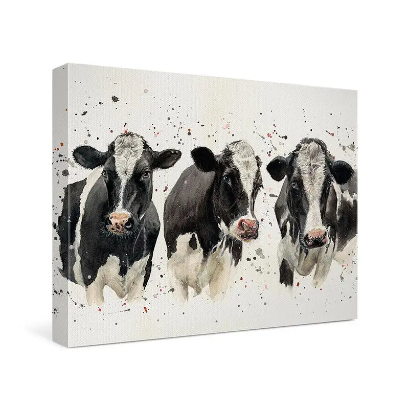 We Are Not Amoosed Canvas Cutie 15 X 20 Cows - Homeware