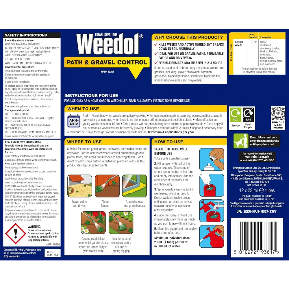 WEEDOL PATH & GRAVEL CONTROL WEEDKILLER (NO GLYPHOSATE)