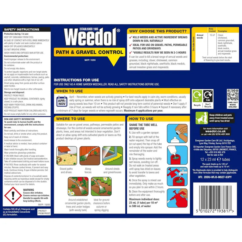 WEEDOL PATH & GRAVEL CONTROL WEEDKILLER (NO GLYPHOSATE)