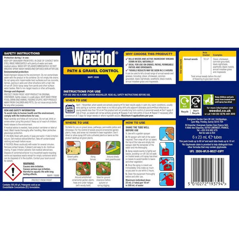 Weedol Path & Gravel Control Weedkiller (NO GLYPHOSATE) 6