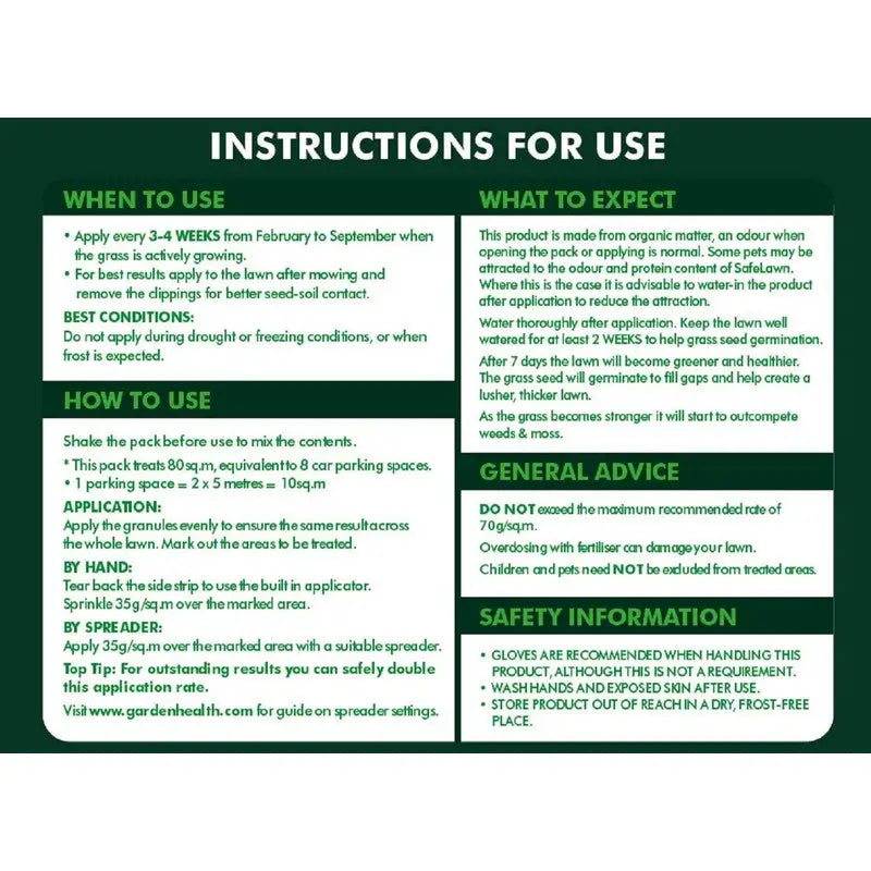 Westland Child Friendly Safelawn Lawn Care - 80m2 / 400m2 -