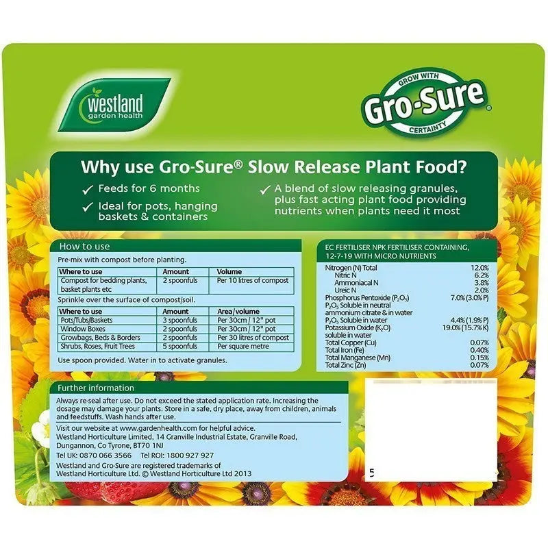 Westland Gro-Sure Slow Release All Purpose 6 Month Feed -