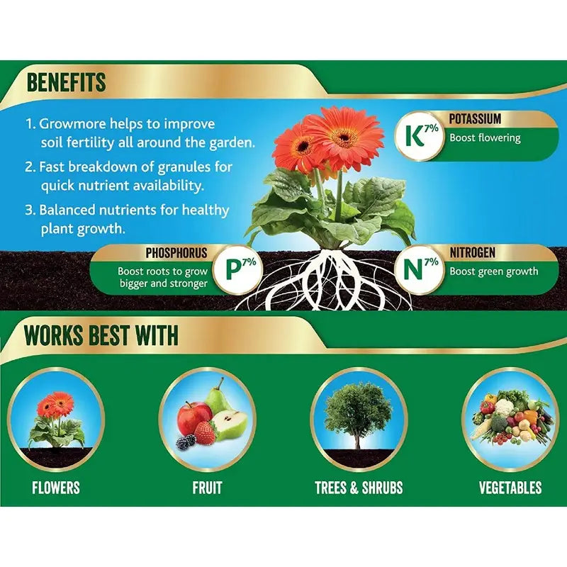 Westland Growmore Fertiliser Tub - 10Kg - Gardening &