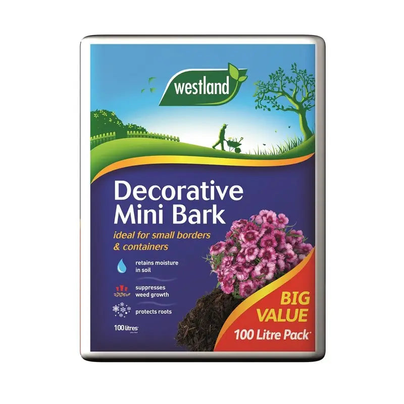 Westland Mini Chip Bark - 100 Litre Bale - 2 x 100L