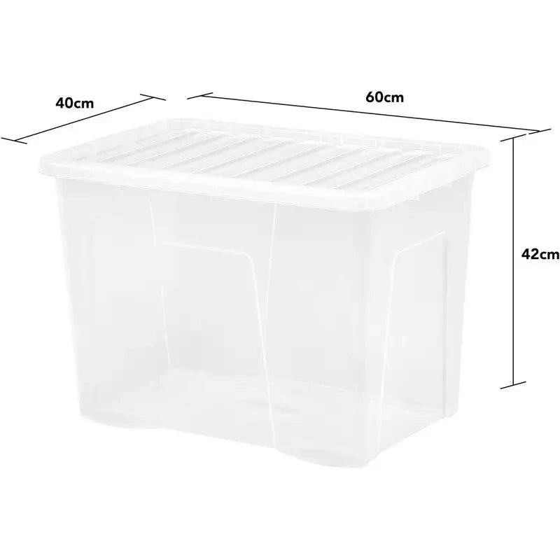 Wham Crystal Plastic Storage Box Clear - Assorted Sizes -