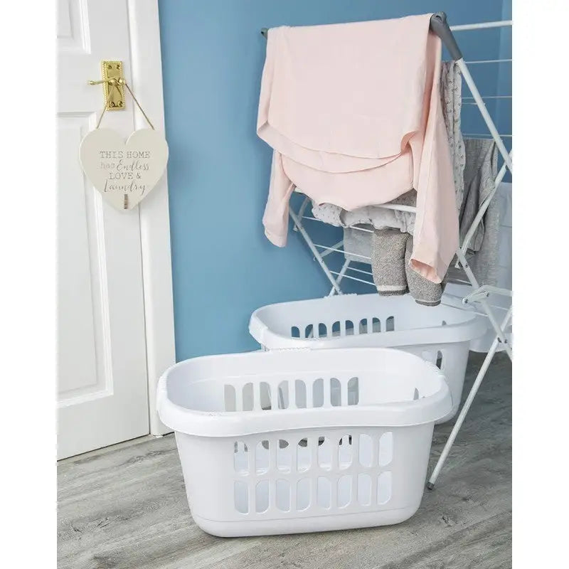 Wham Hipster Laundry Basket - White & Grey Available -