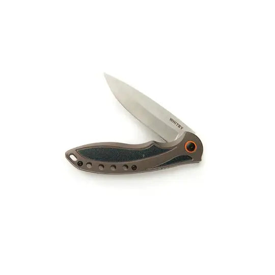 Whitby Liner Lock Knife - Grey Aluminium (3.25 Inches) -