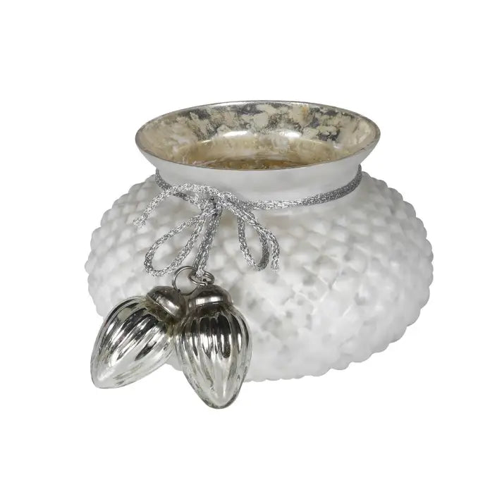 White Acorn Votive - Christmas >> Accessories