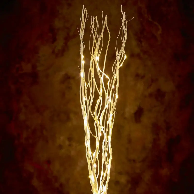 White Twig with 80 Warm White Leds Mains Operated Lights