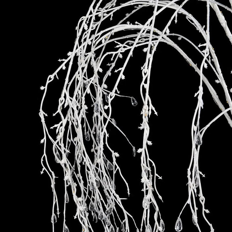 White Willow Tree Lit Warm White LEDs & Crystals - Christmas