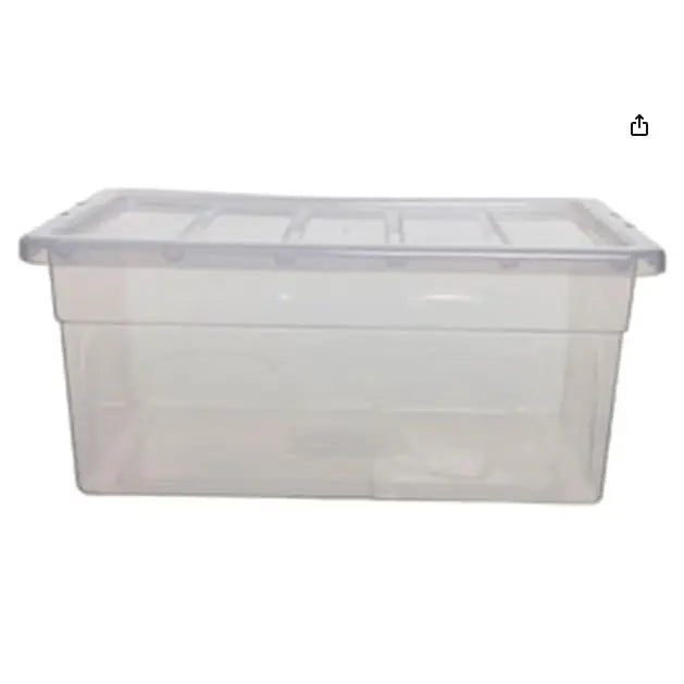 Whitefurze Storage Box / Spacemaster Midi With Lid clear
