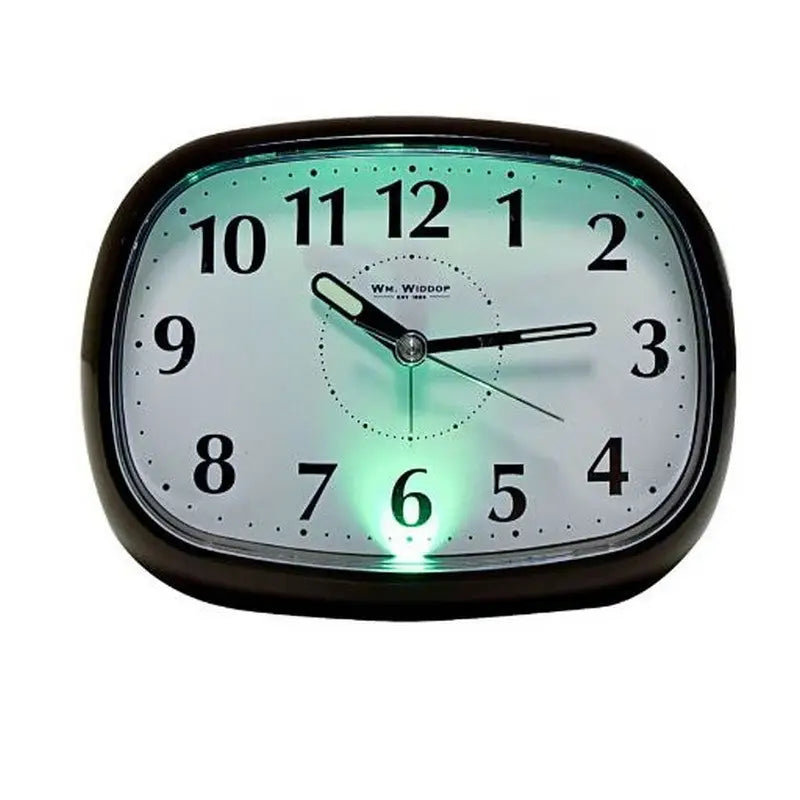 Widdop & Bingham Alarm Clock - Oval With Light Snooze White