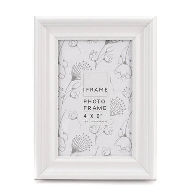 Widdop Iframe White Thick Wood Photo Frame 4 X 6 - Picture