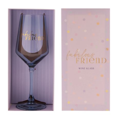 Confetti Wine Glass - Friend