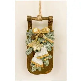 Winter Sage Sleigh Hanger 8cm - Seasonal >> Christmas >>