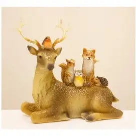 Winter Woodland Sitting Deer 14 x 15cm - Seasonal & Holiday