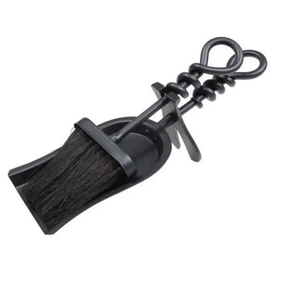 WJS Black Twist Handle Tidy Set Brush and Shovel 36x14x15cm