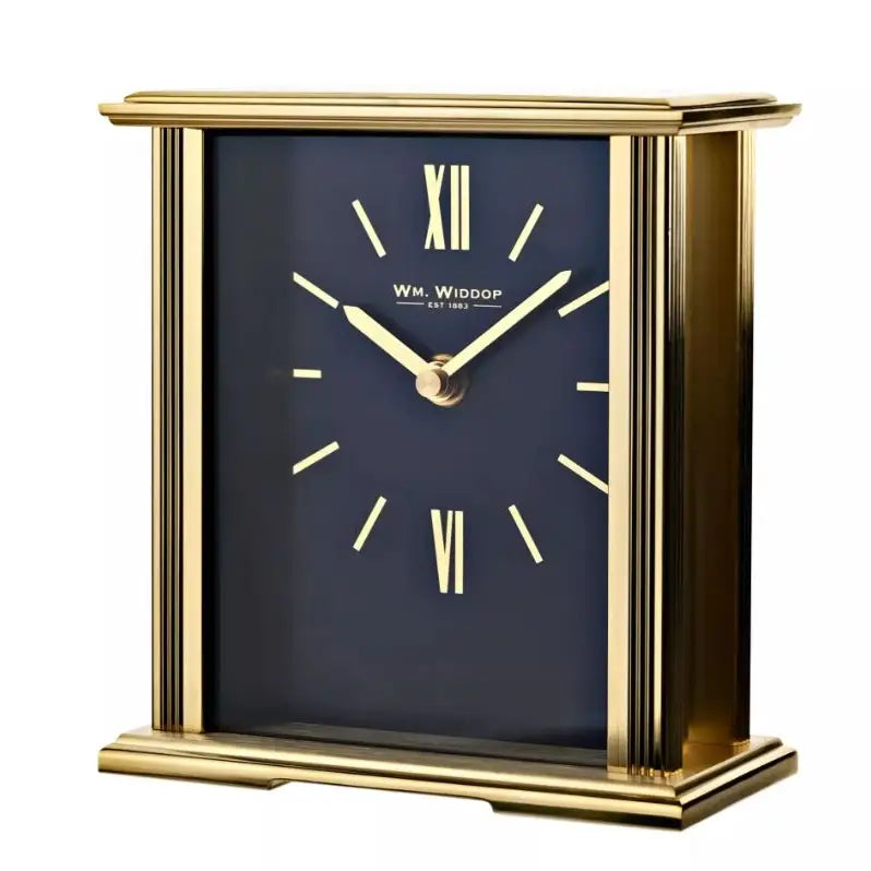 Wm.Widdop Mantel Clock Navy Blue Dial - 15 x 14cm