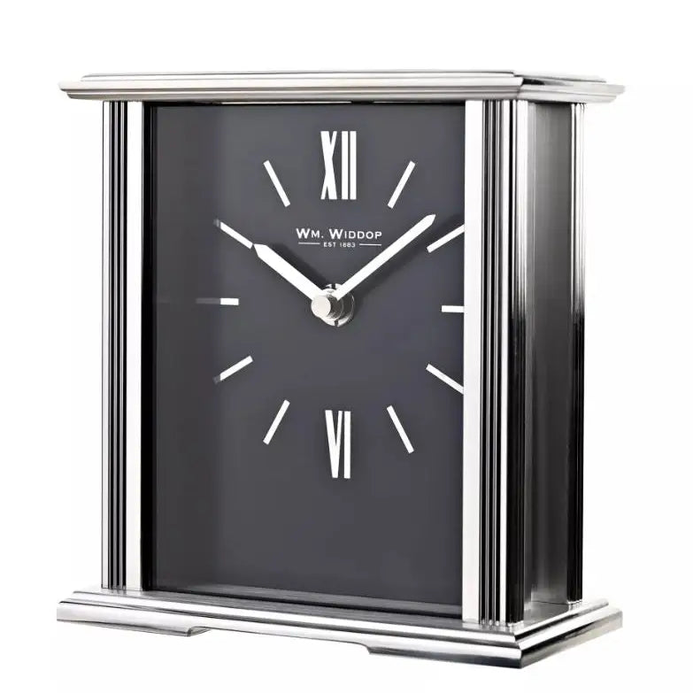 Wm.Widdop Mantel Clock Navy Blue Dial - 15 x 14cm