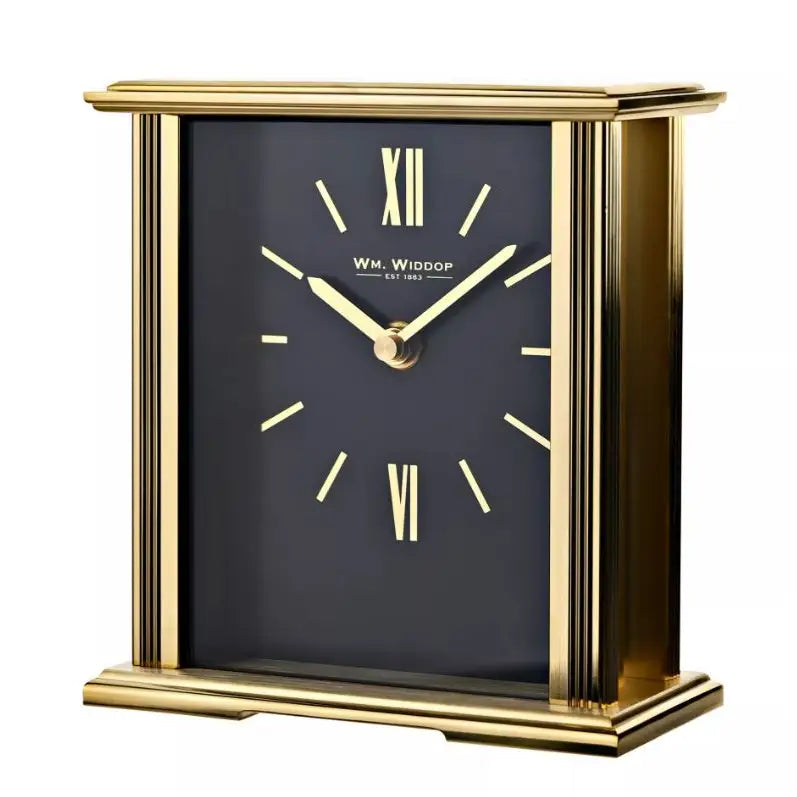 Wm.Widdop Mantel Clock Navy Blue Dial - 15 x 14cm