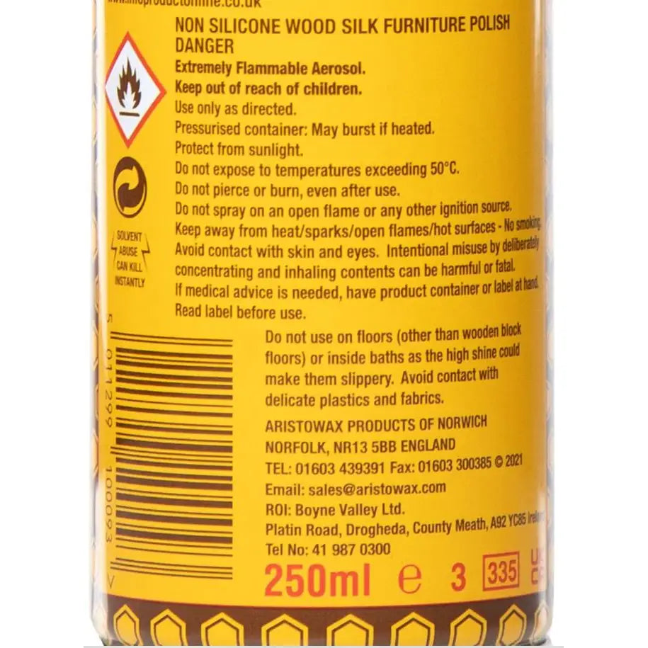 Wood Silk Furniture Polish with Bees Wax 225ml - Polish