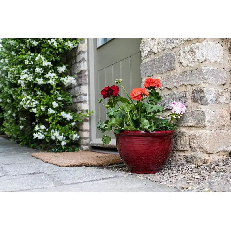 Woodlodge Feather Striped Bell Pot - Red / Blue / Green -