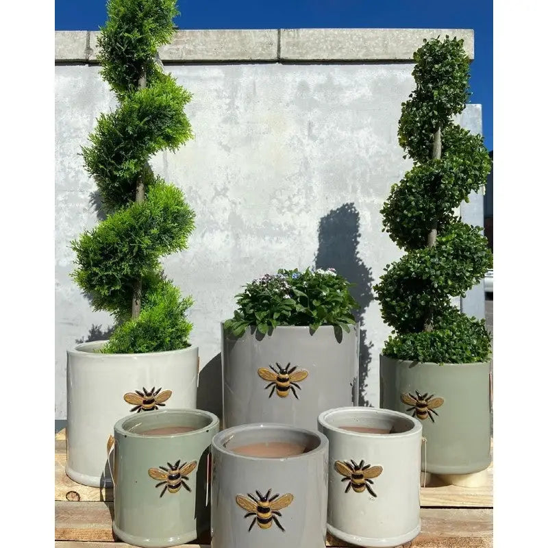 Woodlodge Wisteria Frostproof Ceramic Plant Pots - Cream /