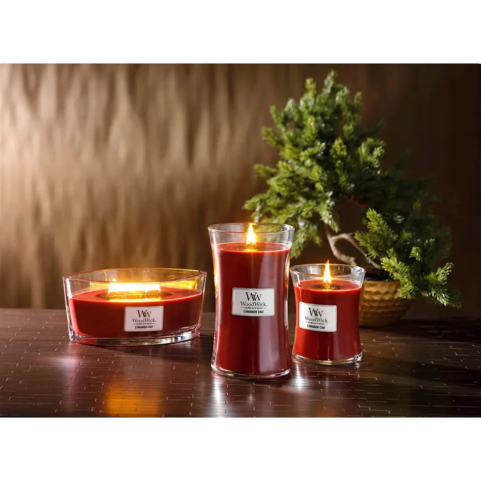 Woodwick Cinnamon Chai - Medium/ Large / Ellipse Candle -