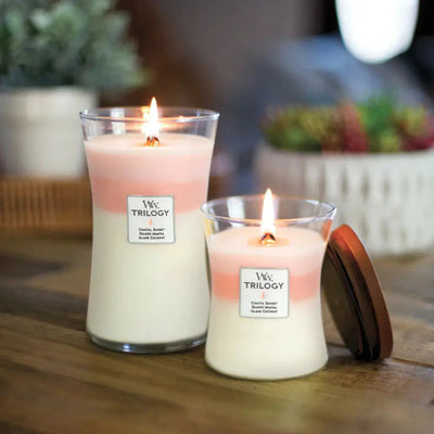 Woodwick Island Getaway - Trilogy Candle - Assorted Sizes -