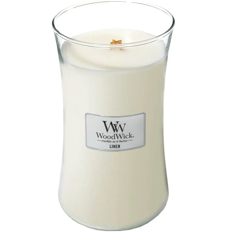 Woodwick Linen Candle - Assorted Sizes - Large - Scented