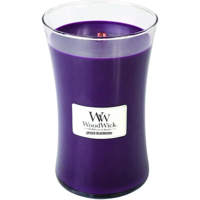 Woodwick Spiced Blackberry - Large Candle - Scented
