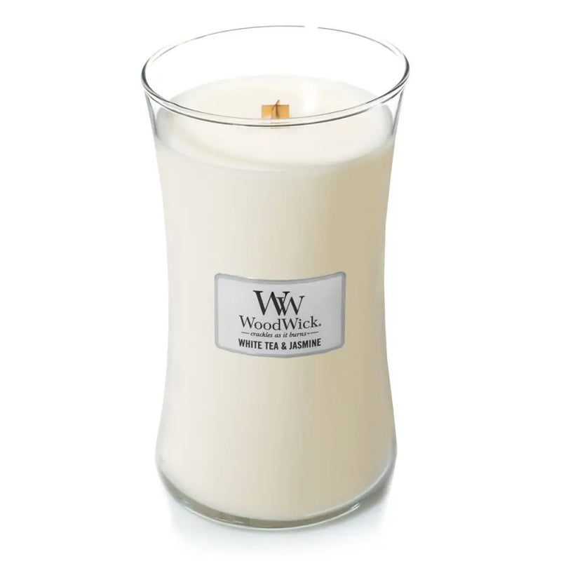 Woodwick White Tea & Jasmine Candle - Assorted Sizes - Large