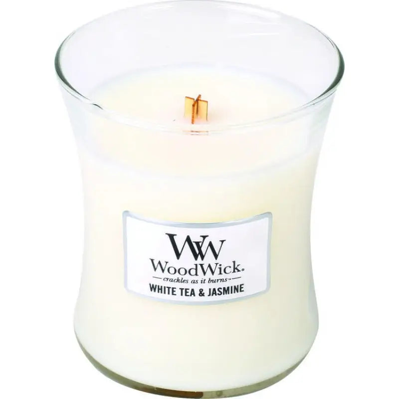 Woodwick White Tea & Jasmine Candle - Assorted Sizes -