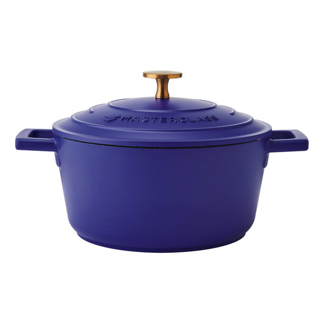 MasterClass Cast Aluminium Casserole Dish, 2.5L, Electric Blue