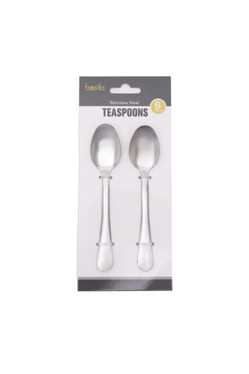 Basiks Stainless Steel Teaspoons - 6 Pack
