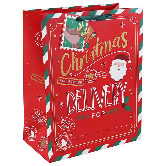 Xmas Personalised Gift Bag (Various Sizes Available)