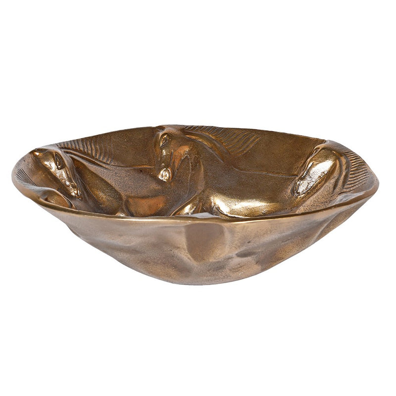 Antique Brass Horse Dish 11 x 38cm