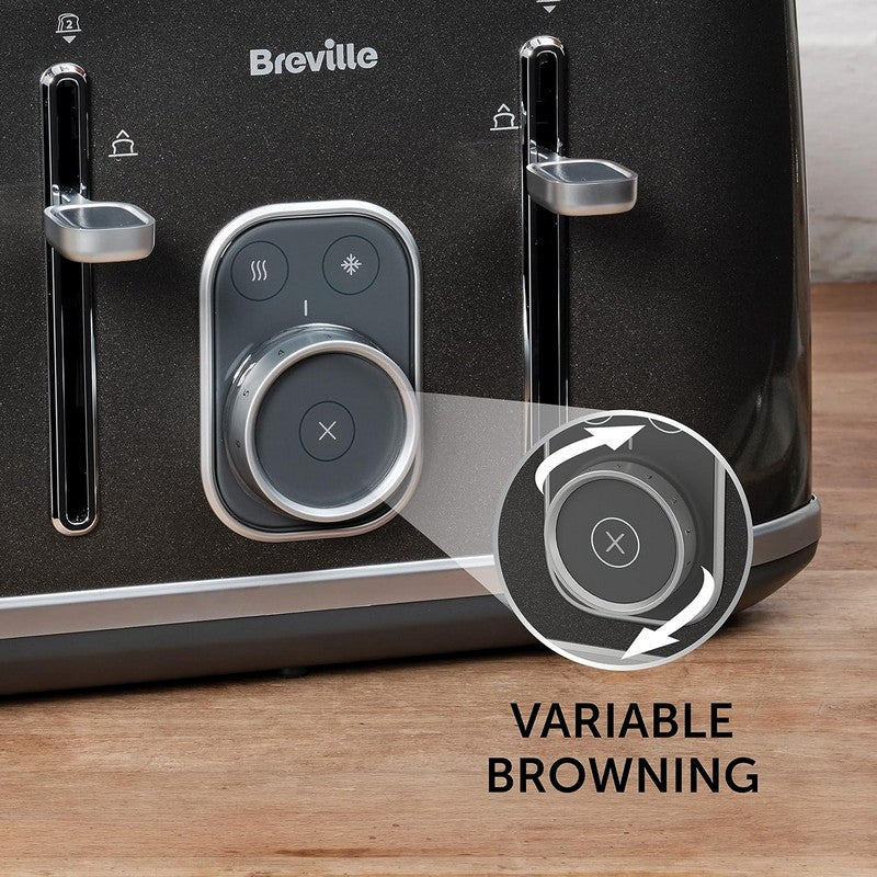 Breville Aura 4 Slice Toaster - Shimmer Grey