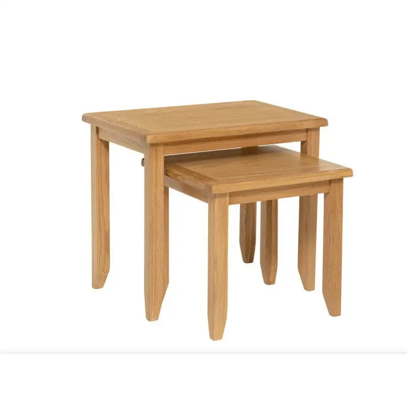 Zara Oak Nest Of Tables - 570 x 425 500mm